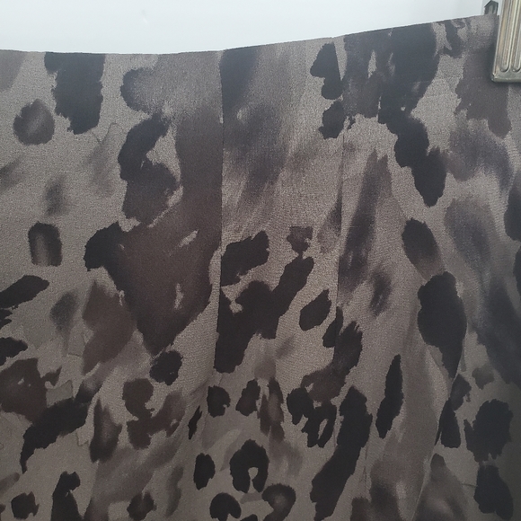 Silk Skirt Leopard Print Pencil Career Lightweight - Picture 7 of 10